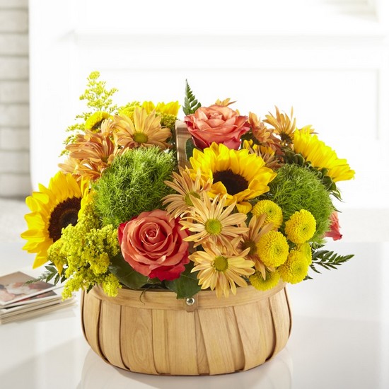The Harvest Sunflower Basket  from Clifford's where roses are our specialty